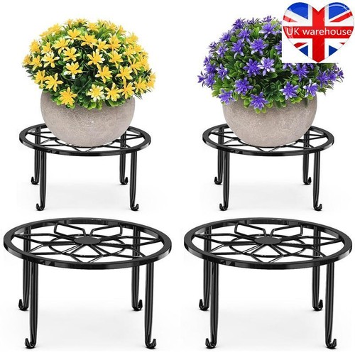 Black metal plant pot - black,