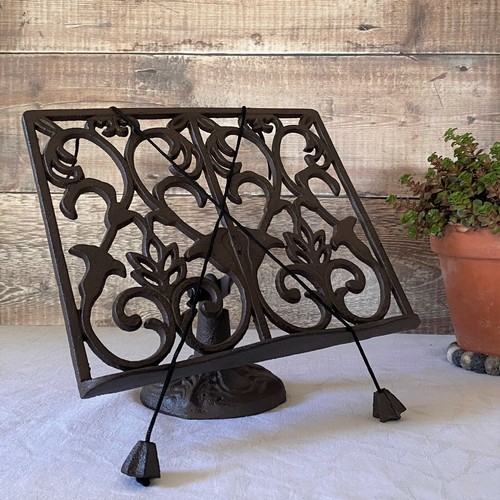 Cook book stand rustic - cook,