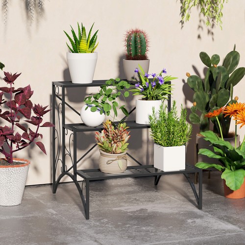 Tier metal plant stand - 3-tier,