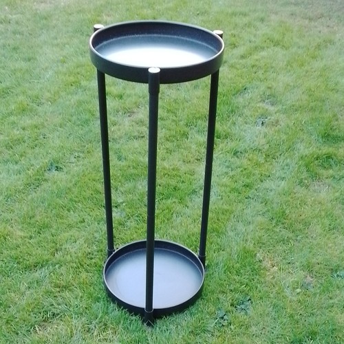 Black metal round - metal, plant