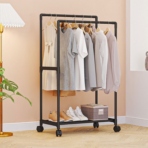 Movable metal clothes - clothes, rail