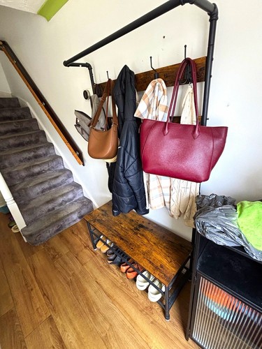 Freestanding metal wood coat - metal, &