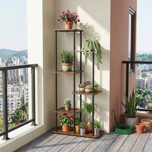 Tiers metal plant shelf - 8,