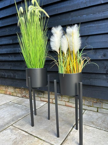 Black tall plant - black, stand