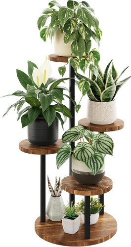 Tier plant stand corner wood - tier,
