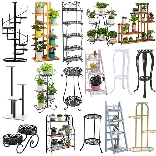 Metal wooden plant flower - metal/wooden,