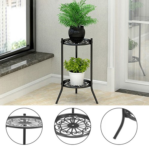 Tier metal plant pot - 2, stand