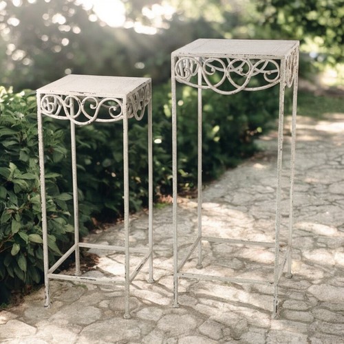 66cm cream metal plant - cream, stands