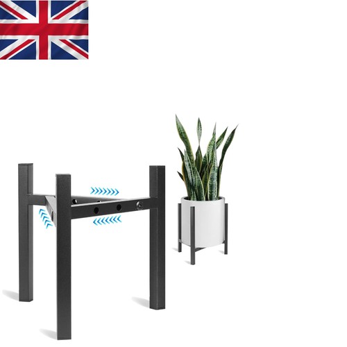 Adjustable black metal plant - black,